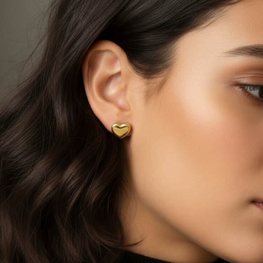 Minimal Heart Earrings | Stainless Steel hayajewelers.pk