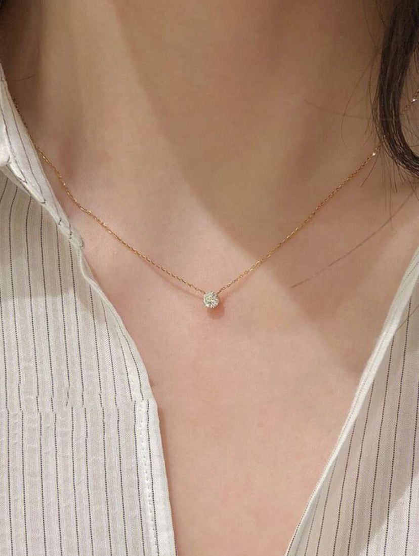Single Diamond Necklace