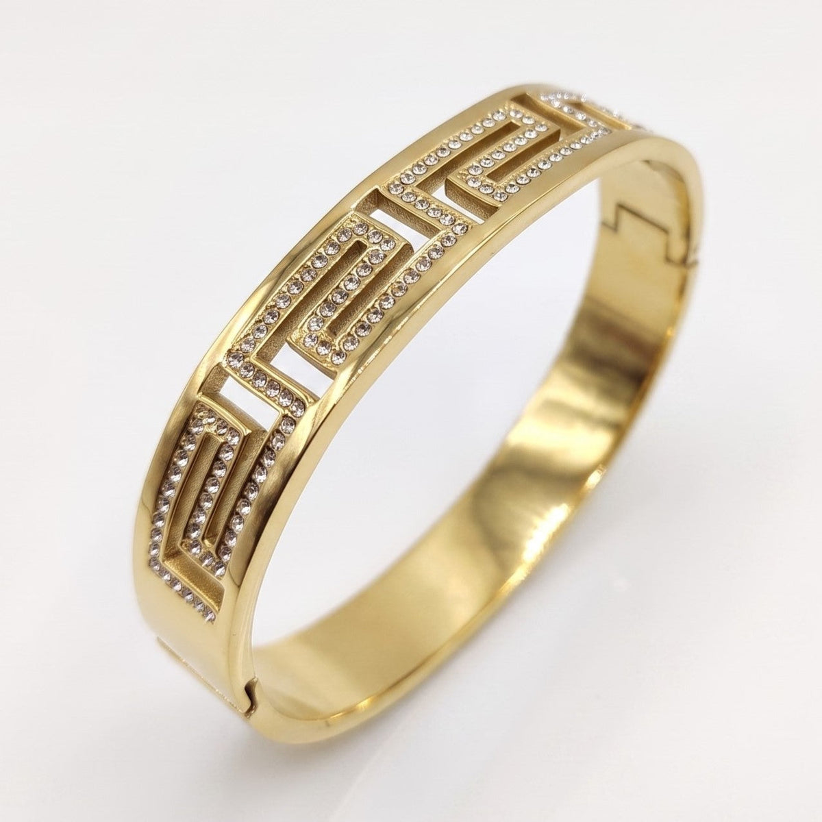 Luxury Dou | Greek + Hammered Bangle