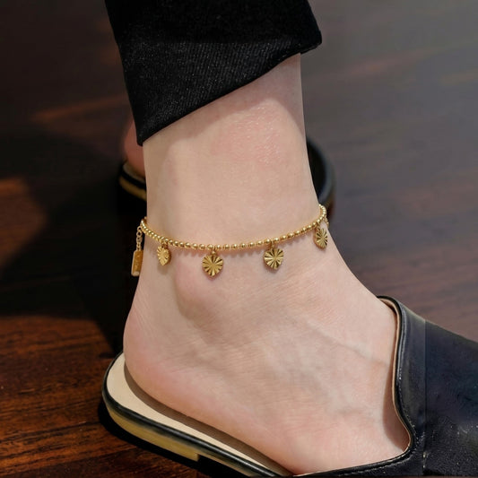 Dangling Heart charms Anklet hayajewelers.pk