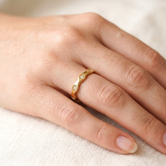 Ripple Star Ring | Stainless Steel