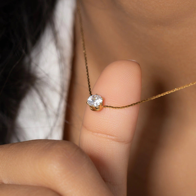 Single Diamond Necklace