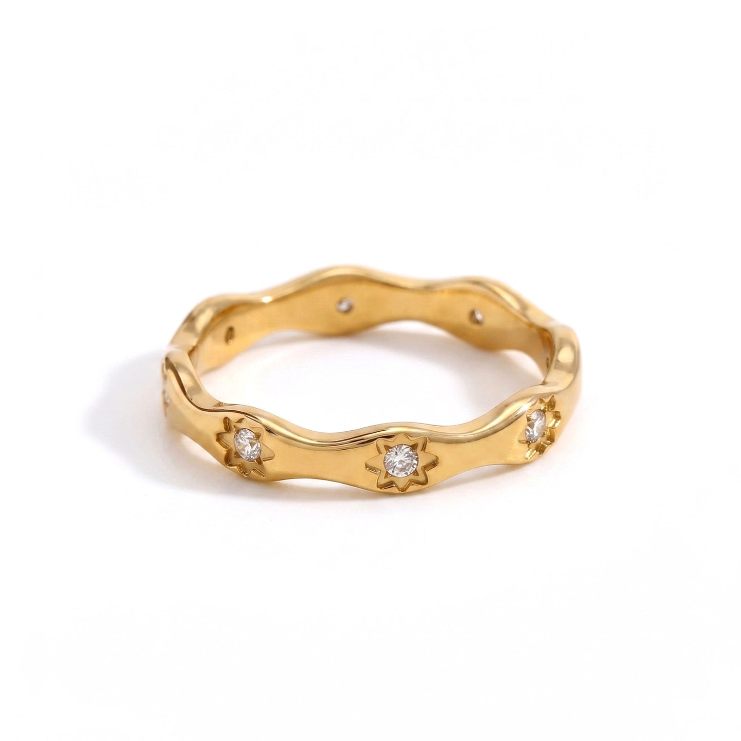 Ripple Star Ring | Stainless Steel