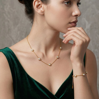 Tiny Pearl Orbit Combo Set hayajewelers.pk