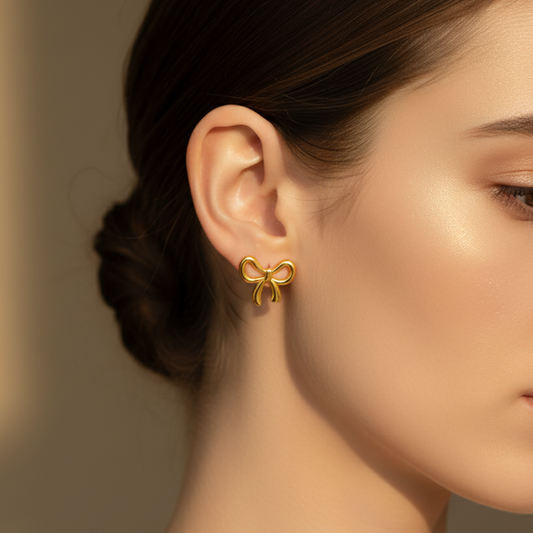BOW STUD EARRINGS hayajewelers.pk