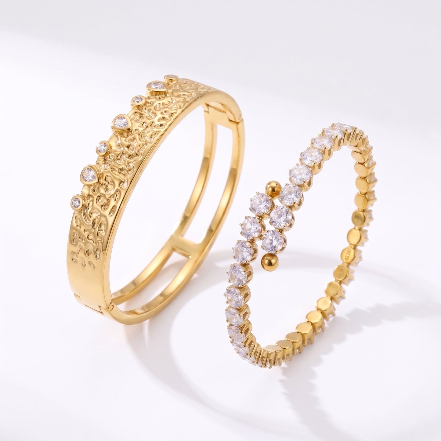 Royal Wrist Deal | Anastasia + Geometric Hammered Bangle