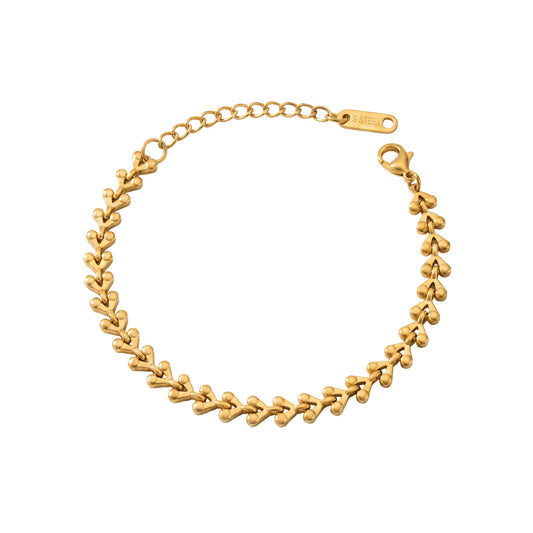 Heart-Link Bracelet | Stainless Steel hayajewelers.pk
