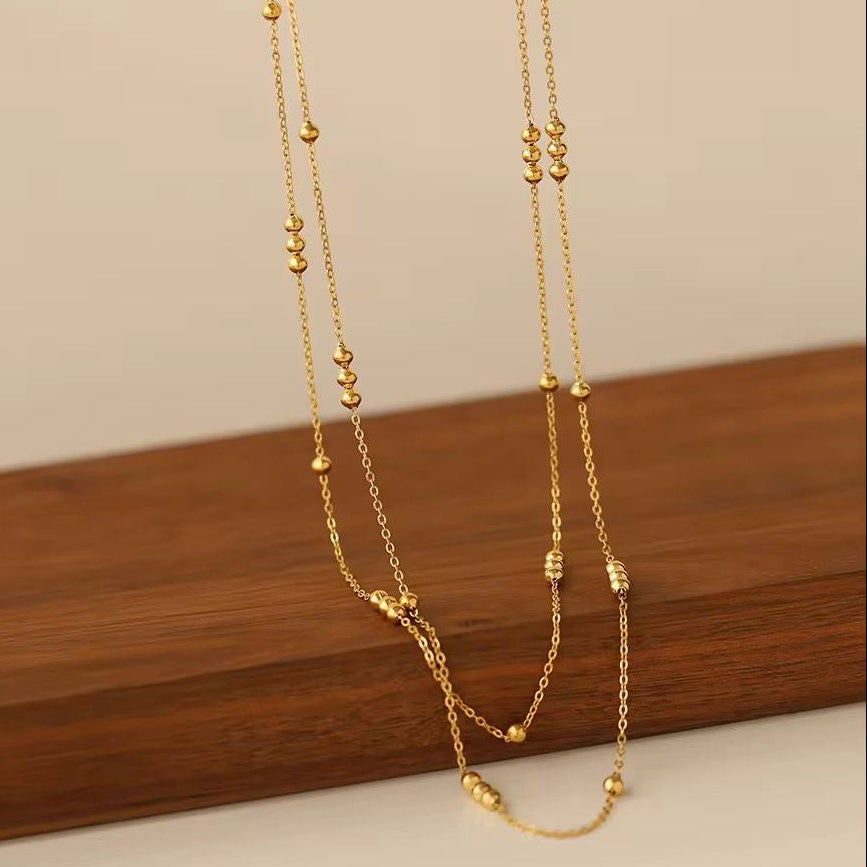 2 ROWS DORIKA BULK NECKLACE hayajewelers.pk