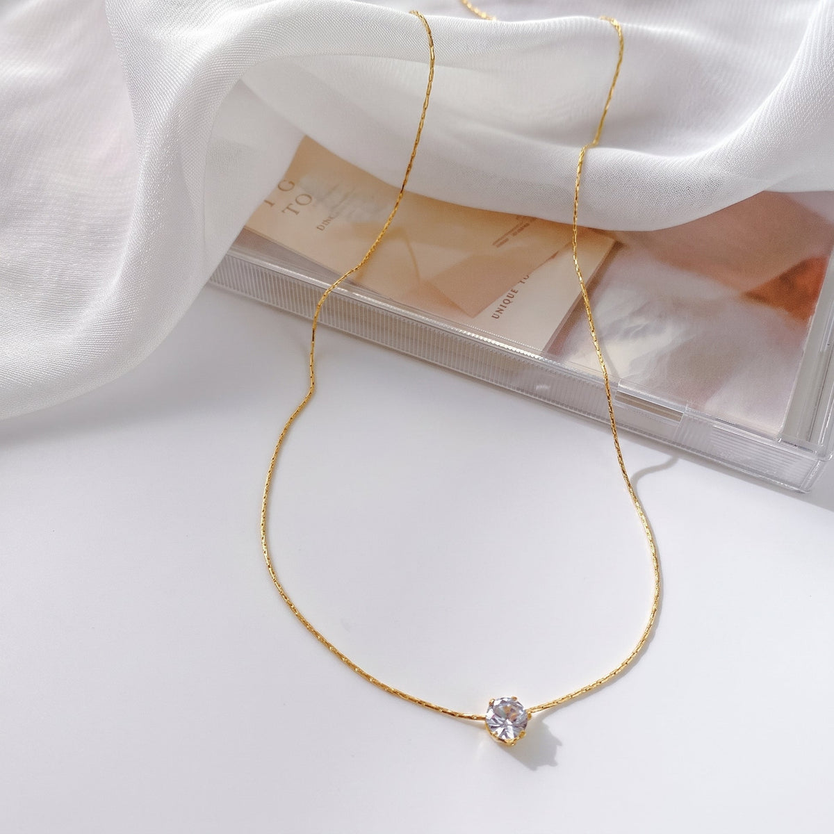 Single Diamond Necklace
