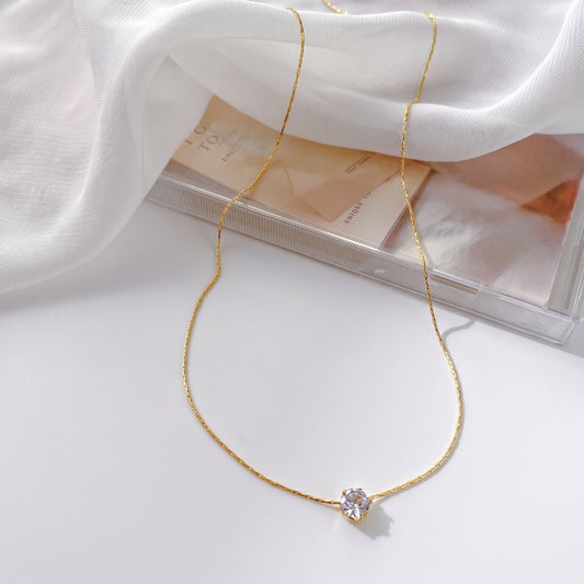 Single Diamond Necklace