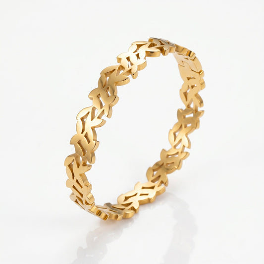 Golden Flower Bangle