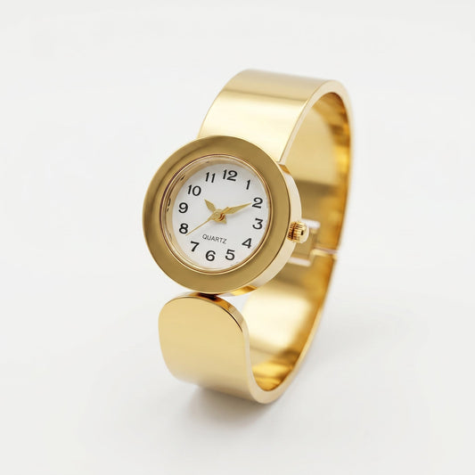 Elysian Round Dial Bangle Watch - Stainless Steel hayajewelers.pk