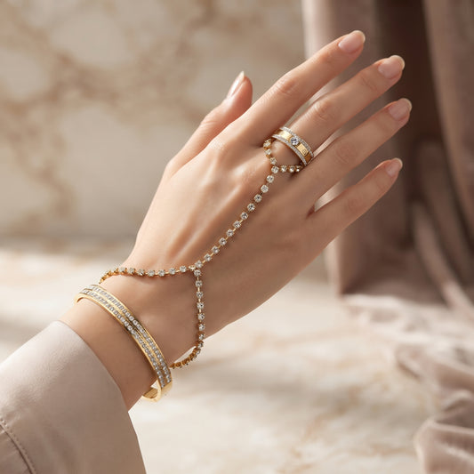 Celeste Luxe 3-Piece Hand Jewelry Set hayajewelers.pk