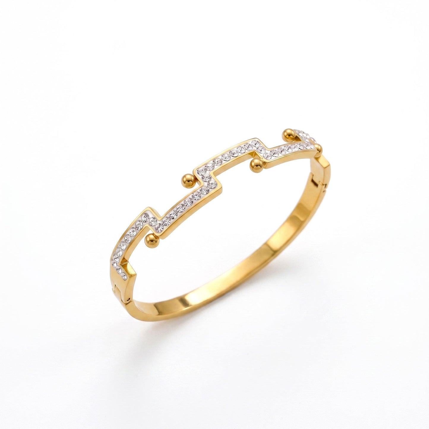 Zig-Zag Sparkling Bangle