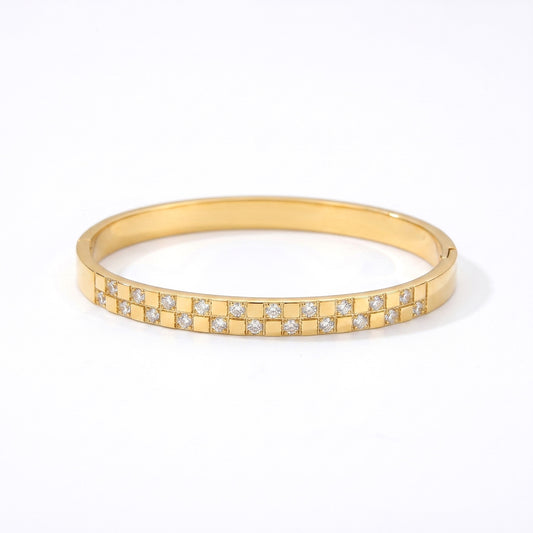 Square Rhinestone Bangles Bracelets