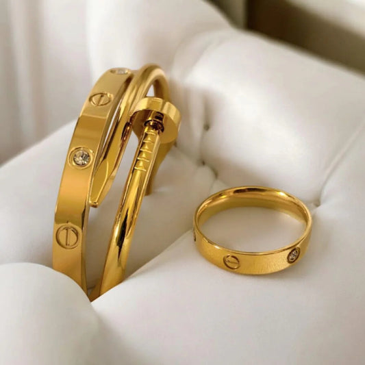 Nail Bangle, Bangle & Ring Stack