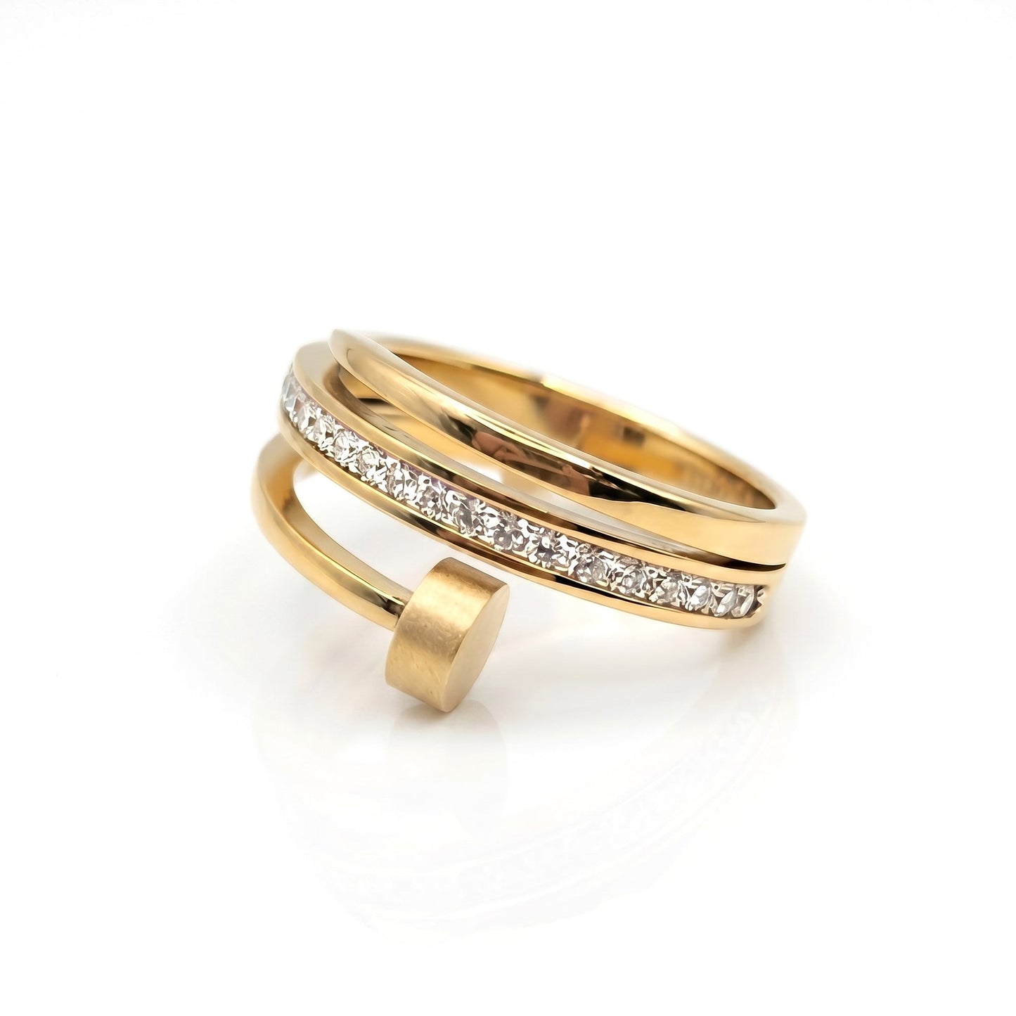 4-Piece Luxury Gold-Plated Ring Stack