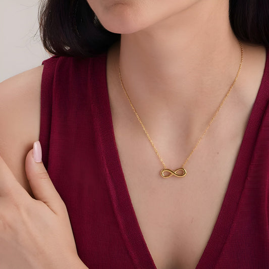 Golden Infinity Loop Necklace