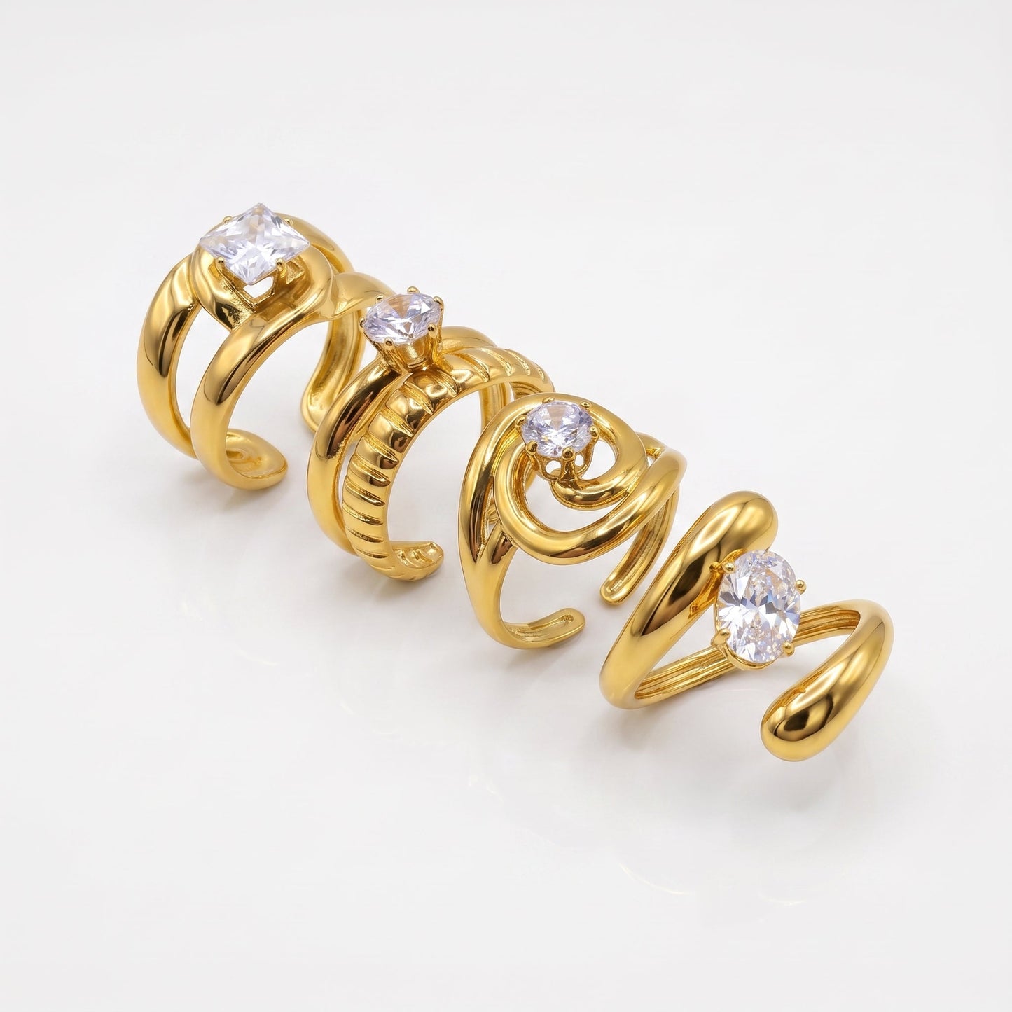 4-Piece Spiral Statement Deal | Adjustable
