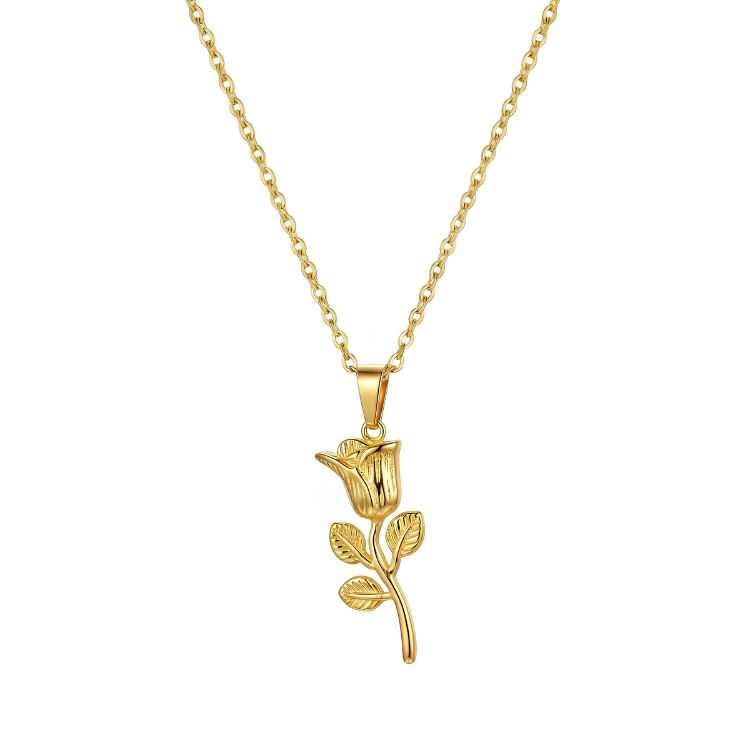 Golden Rose Necklace | Stainless Steel