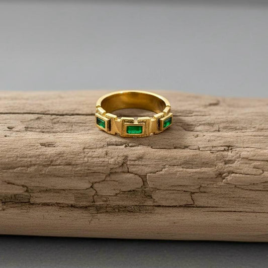 Emerald Ring - Stainless Steel