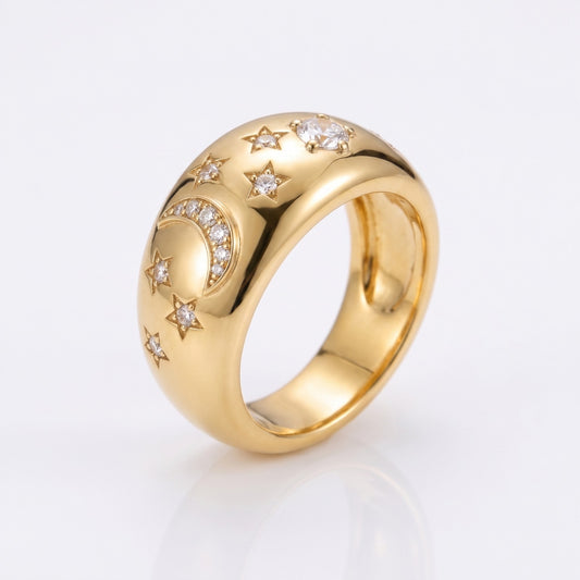 Luna Star Ring - Stainless Steel