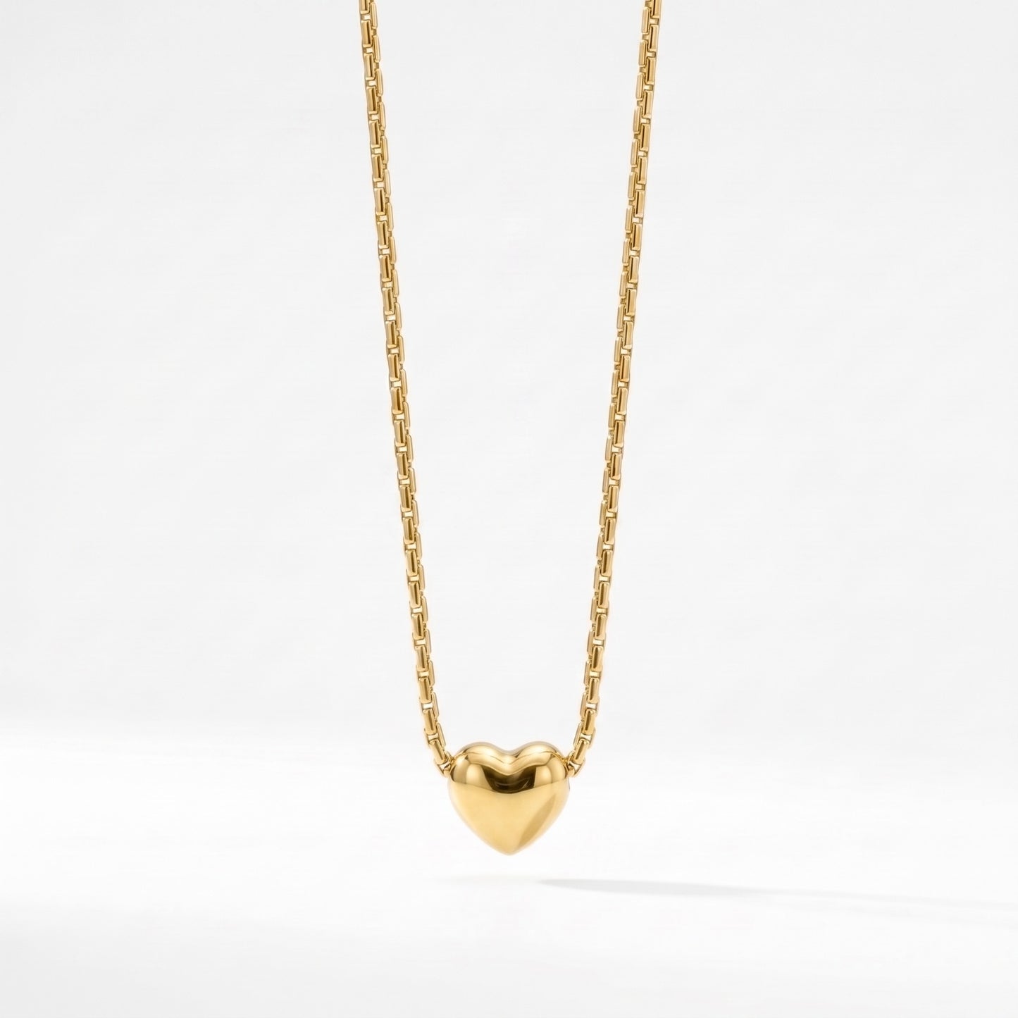 Solid Heart Necklace-Stainless Steel