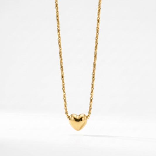 Solid Heart Necklace-Stainless Steel