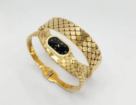 watch Style Bangle , Sparkle Bangle - Stainless Steel