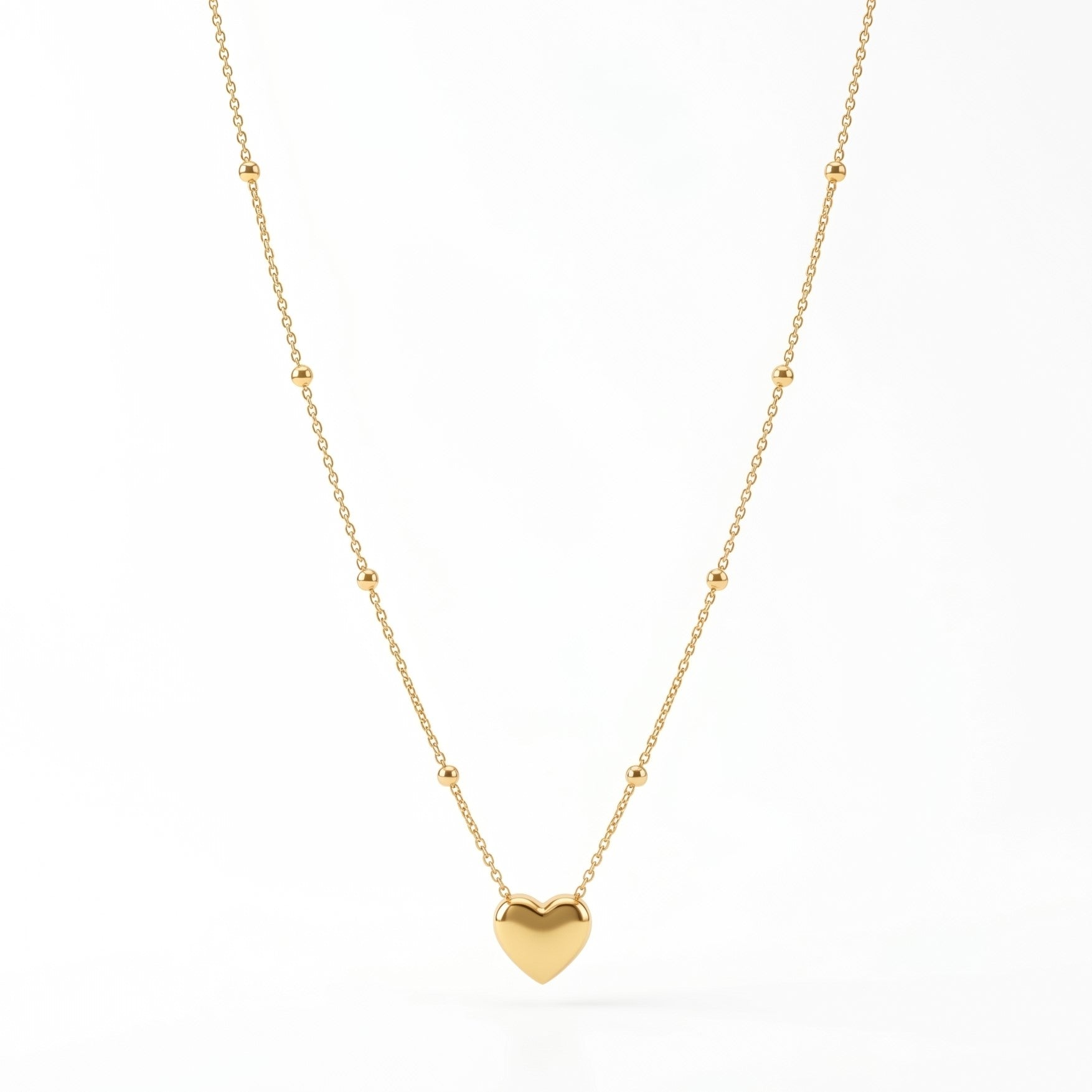 Minimal Heart Pendant - Stainless Steel - Anti Tarnishing hayajewelers.pk
