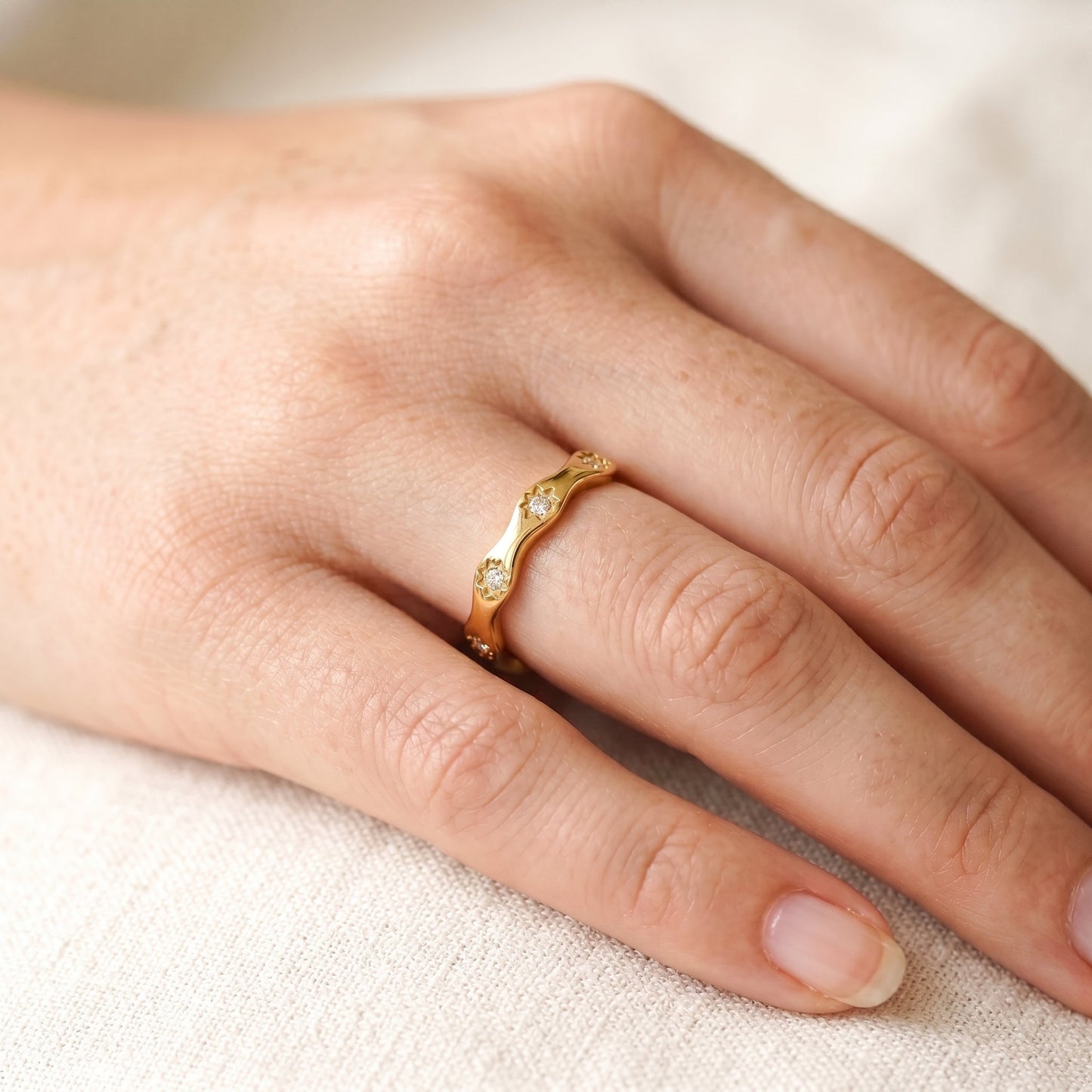 Ripple Star Ring | Stainless Steel