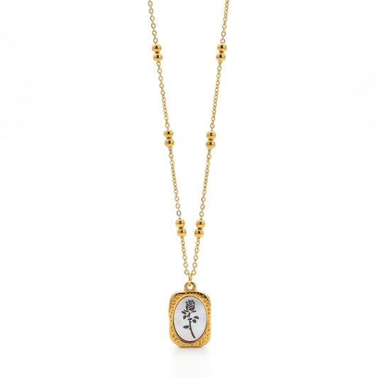 Floral Pendant | Stainless Steel hayajewelers.pk