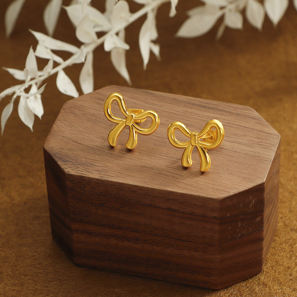 BOW STUD EARRINGS hayajewelers.pk