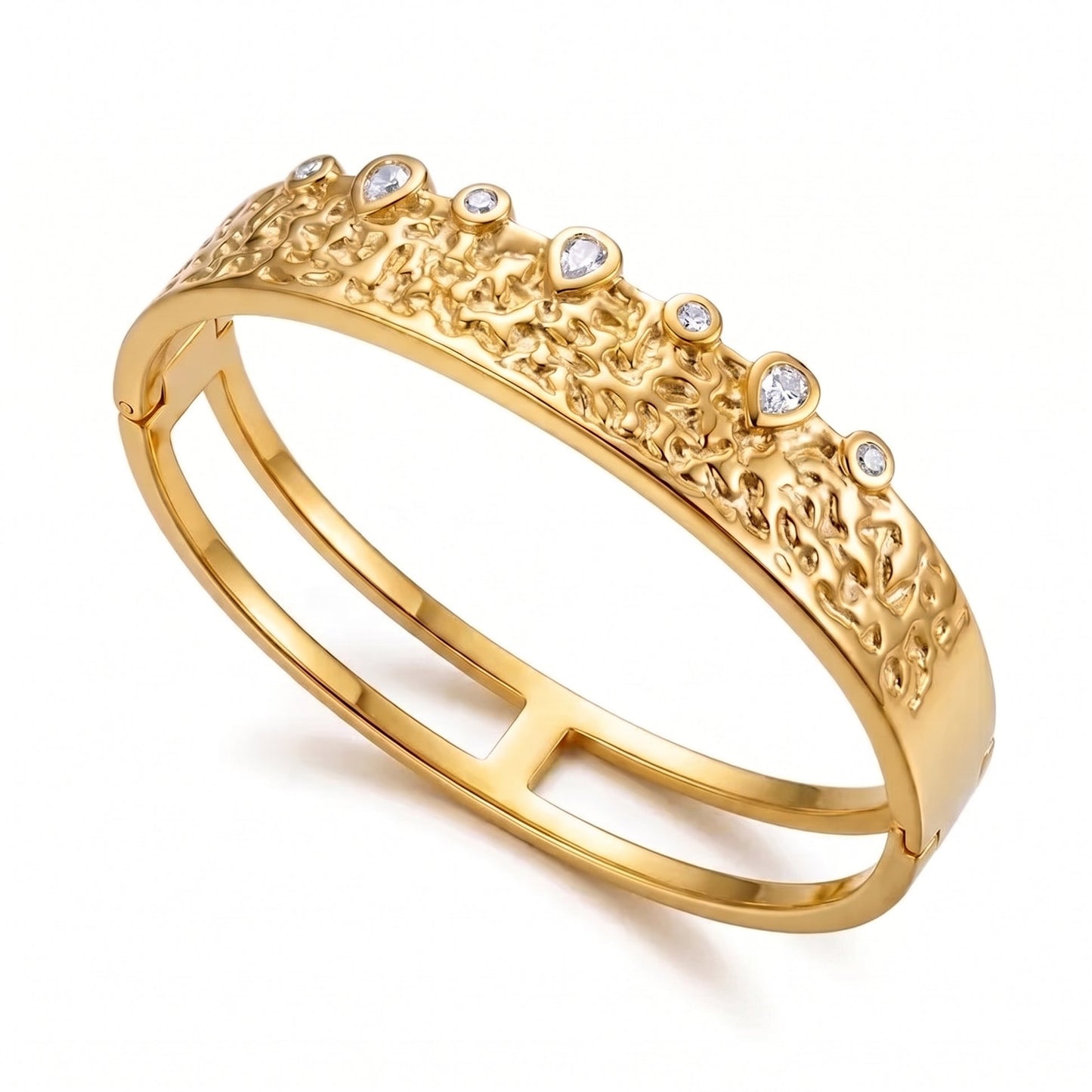 Royal Wrist Deal | Anastasia + Geometric Hammered Bangle