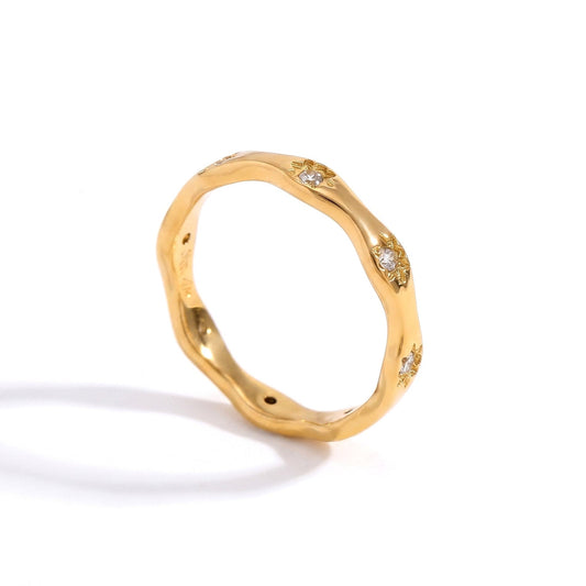 Ripple Star Ring | Stainless Steel
